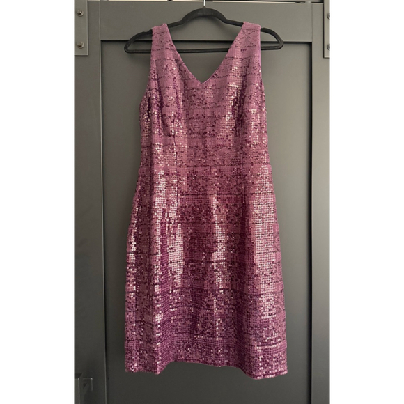 SD Collection Purple Sequin Cocktail Dress Women’s Size 10 Party Holiday - Picture 1 of 8